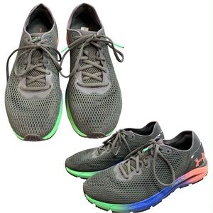 Under Armour Charcoal Sneakers with Colorful Soles S11